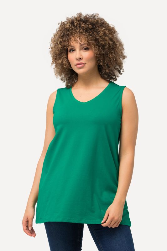 Essential V-Neck Stretch Cotton Tank
