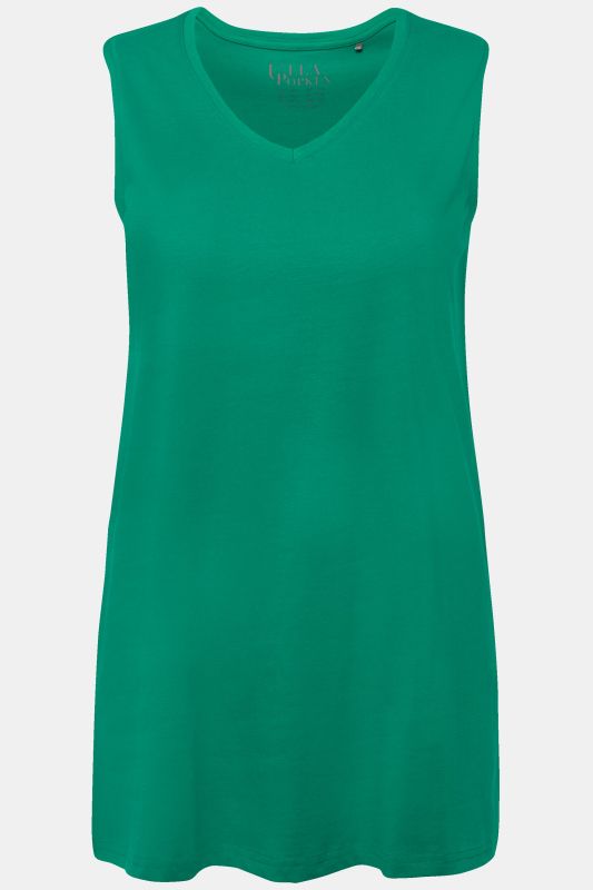 Essential V-Neck Stretch Cotton Tank
