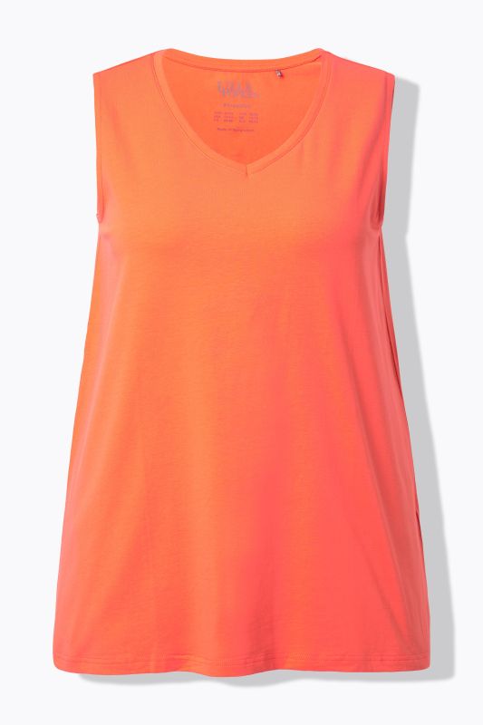 Essential V-Neck Stretch Cotton Tank