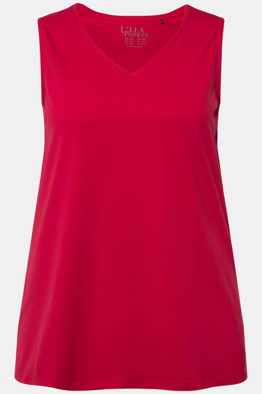 Essential V-Neck Stretch Cotton Tank