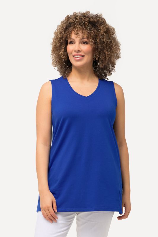 Essential V-Neck Stretch Cotton Tank