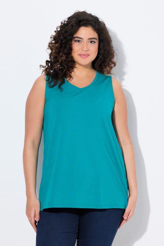 Essential V-Neck Stretch Cotton Tank