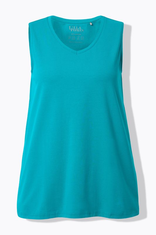 Essential V-Neck Stretch Cotton Tank