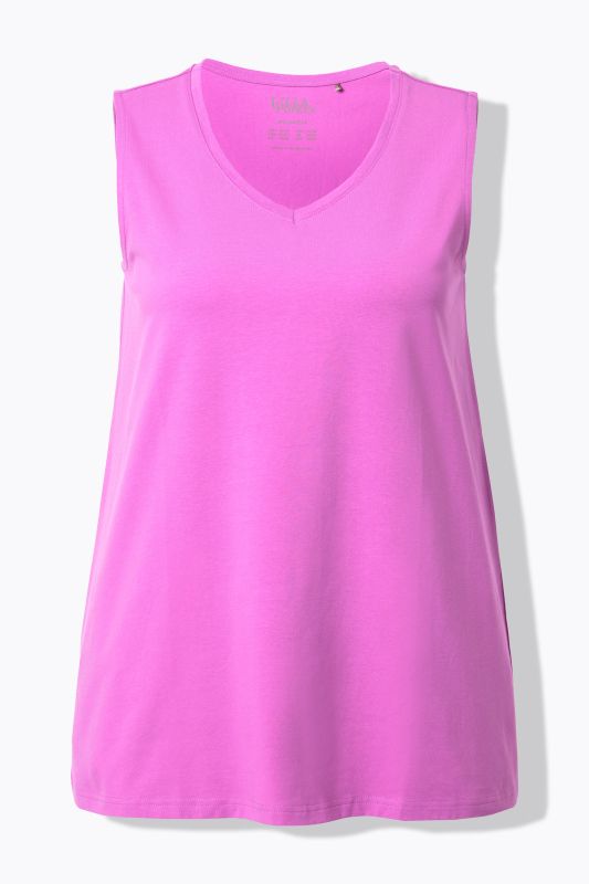 Essential V-Neck Stretch Cotton Tank