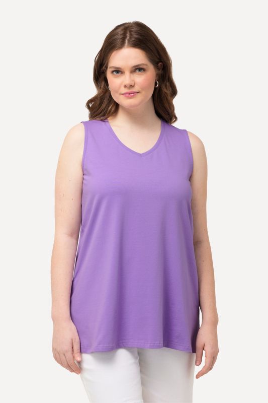 Essential V-Neck Stretch Cotton Tank