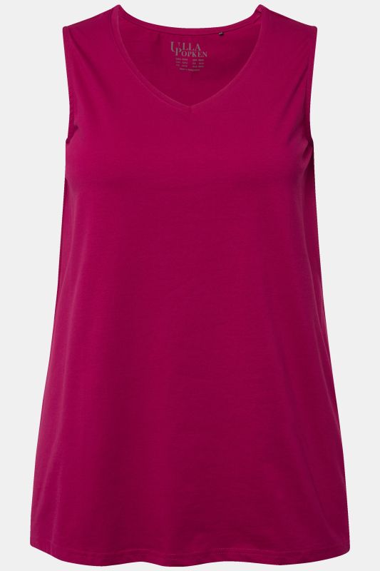 Essential V-Neck Stretch Cotton Tank