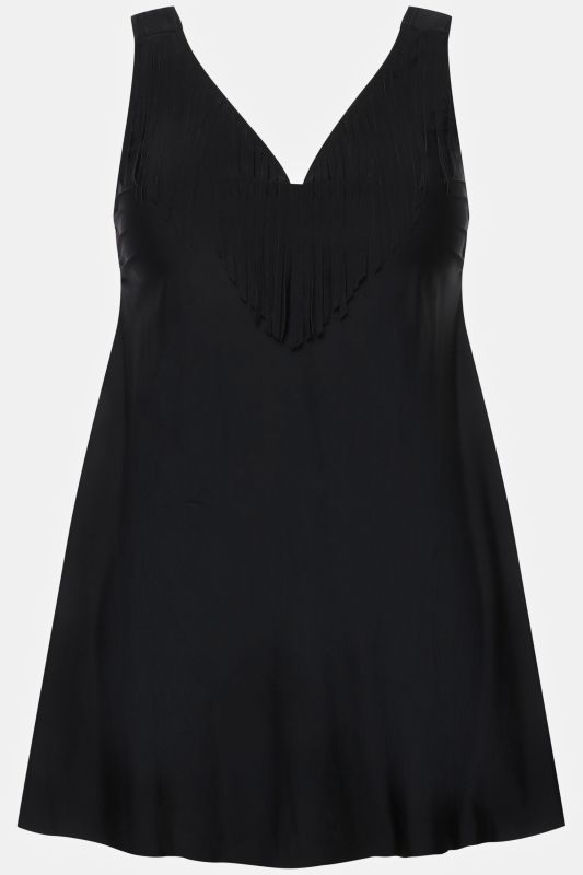 Sweetheart Neckline Fringe Detail Underwire Swim Dress