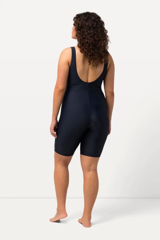 Sporty Unitard Zip Front Swimsuit