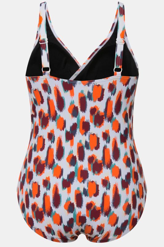 Abstract Print Cutout Swimsuit