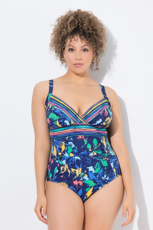 Artistic Floral Print Swimsuit