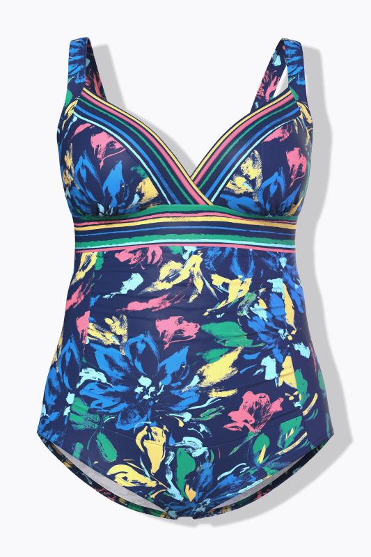Artistic Floral Print Swimsuit