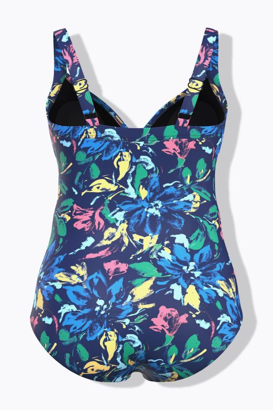 Artistic Floral Print Swimsuit