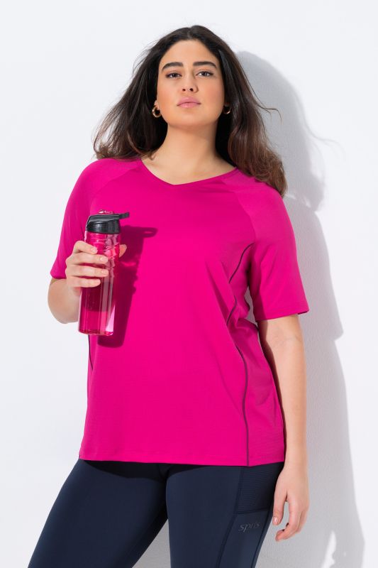 Piping Accent Functional UVP 50+ Stretch Knit Top