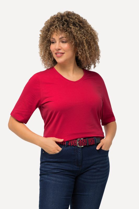 Essential V-Neck Stretch Tee