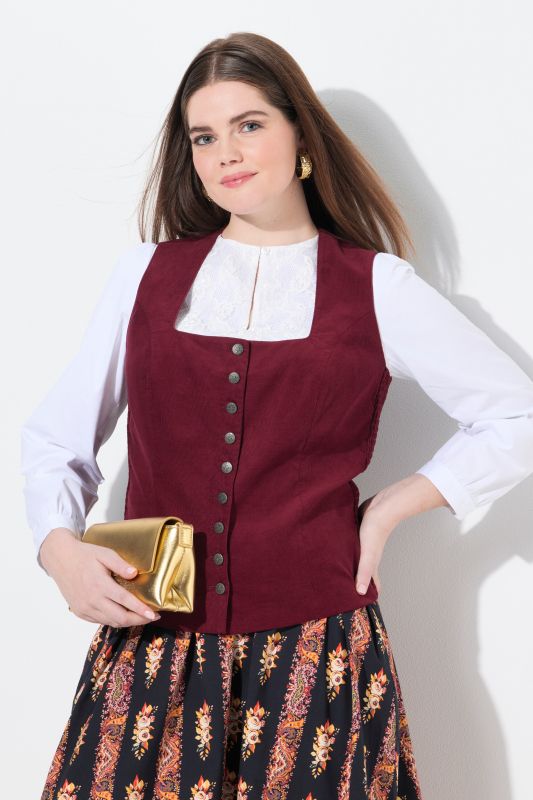 Corduroy Bodice Blouse