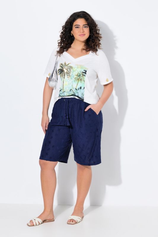 Terry Cloth Palm Elastic Waist Shorts