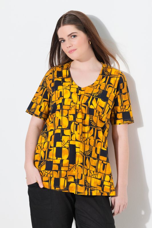 Eco Cotton Abstract Sun Print Short Sleeve Tee