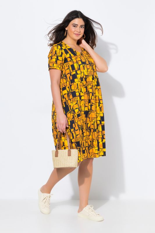 Eco Cotton Abstract Sun Print Dress