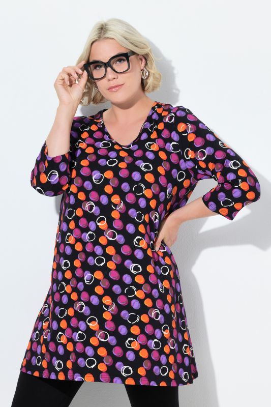 Polka Dot Empire Knit A-Line Tunic