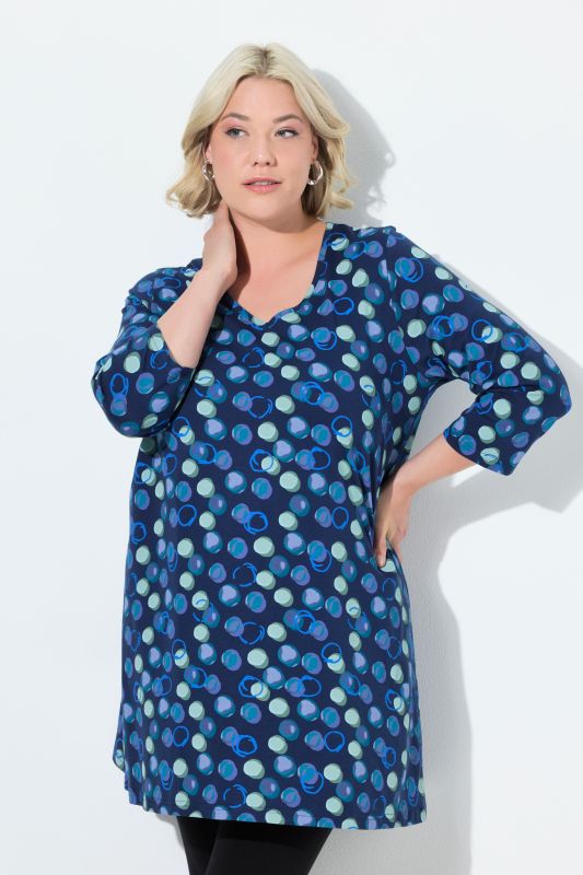 Polka Dot Empire Knit A-Line Tunic