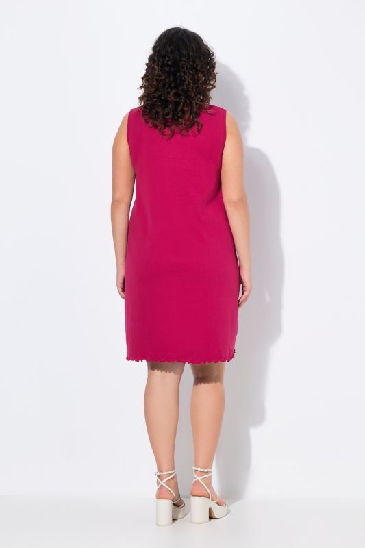 Lettuce Edge V-Neck Knit Tank Tunic Dress