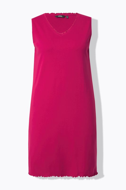 Lettuce Edge V-Neck Knit Tank Tunic Dress