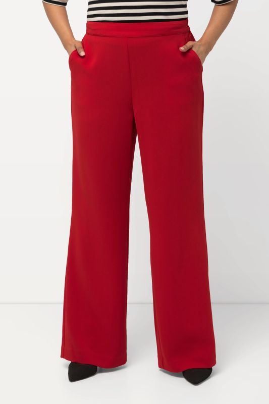 Triacetate Blend Wide Straight Leg Suit Pants