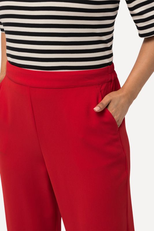 Triacetate Blend Wide Straight Leg Suit Pants