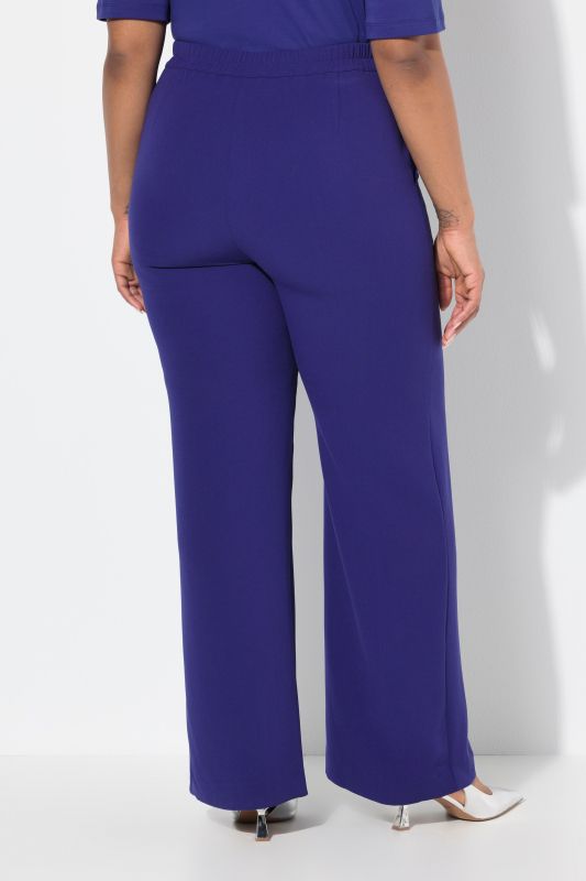 Triacetate Blend Wide Straight Leg Suit Pants
