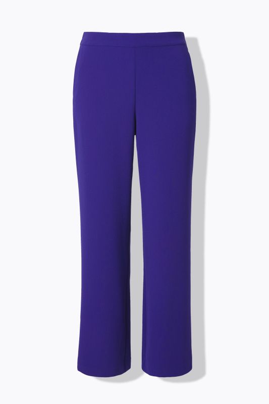 Triacetate Blend Wide Straight Leg Suit Pants