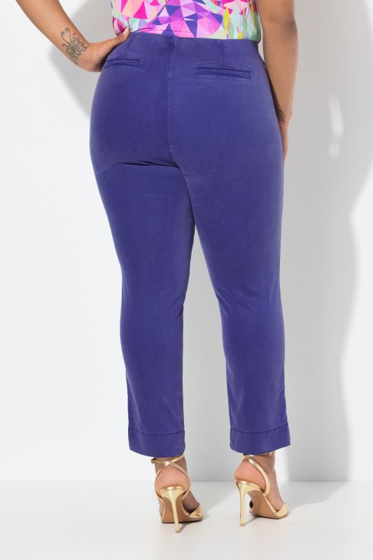 Cigarette Pintuck Elastic Waistband Pants