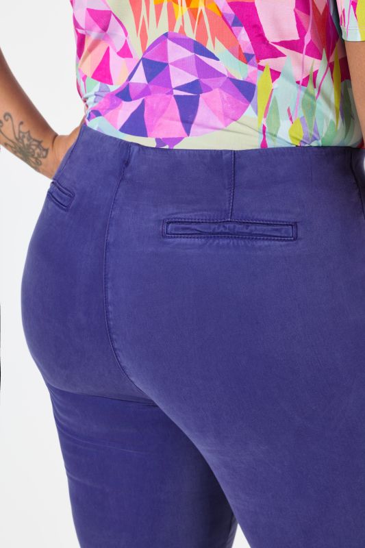 Cigarette Pintuck Elastic Waistband Pants