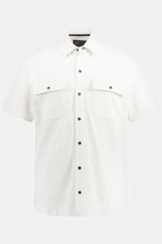 Jersey shirt, short sleeve, Kent collar, modern fit