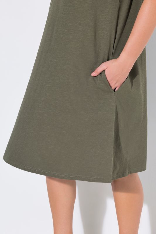 Short Sleeve Jersey Midi Dress