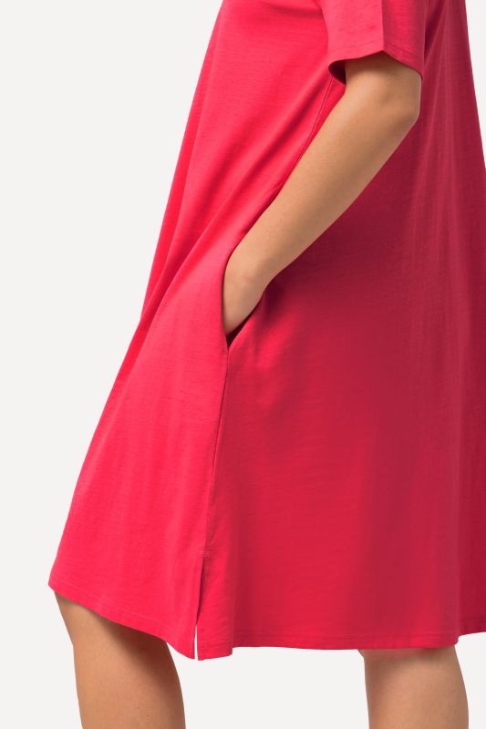 Short Sleeve Jersey Midi Dress