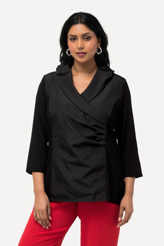 Taffeta Insert Collared T-Shirt