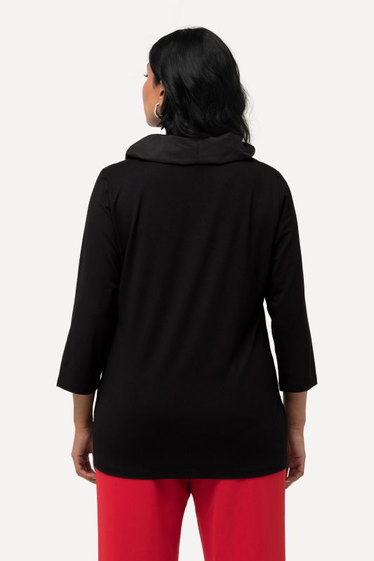 Taffeta Insert Collared T-Shirt