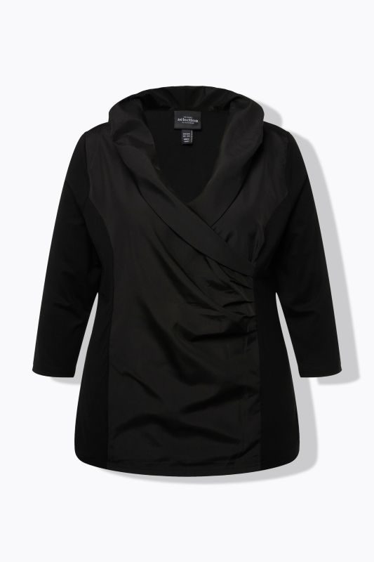 Taffeta Insert Collared T-Shirt