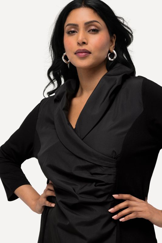 Taffeta Insert Collared T-Shirt