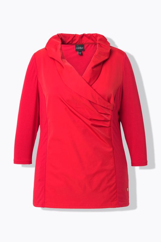 Taffeta Insert Collared T-Shirt