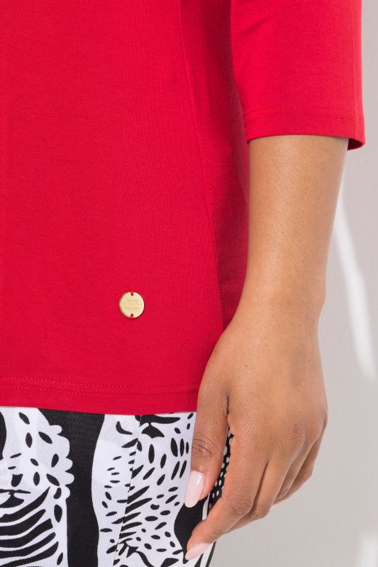 Taffeta Insert Collared T-Shirt