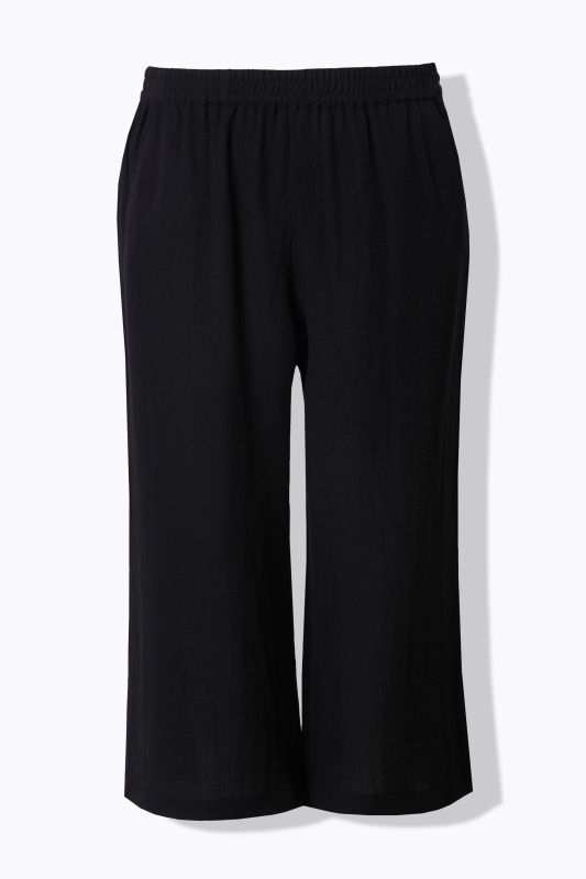 Wide Leg Elastic Waist Culotte
