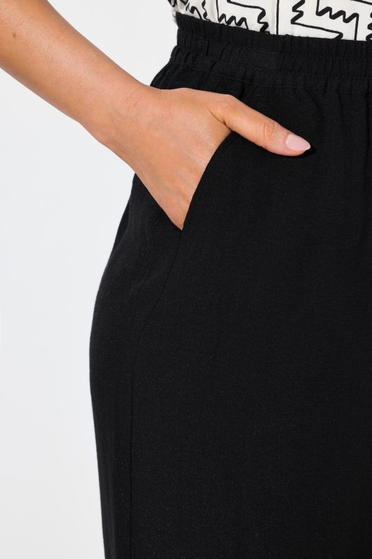 Wide Leg Elastic Waist Culotte