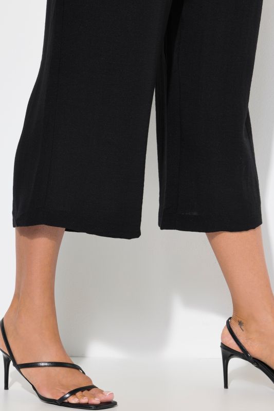 Wide Leg Elastic Waist Culotte