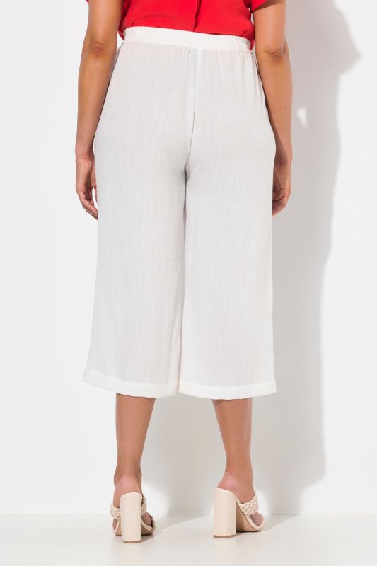 Wide Leg Elastic Waist Culotte