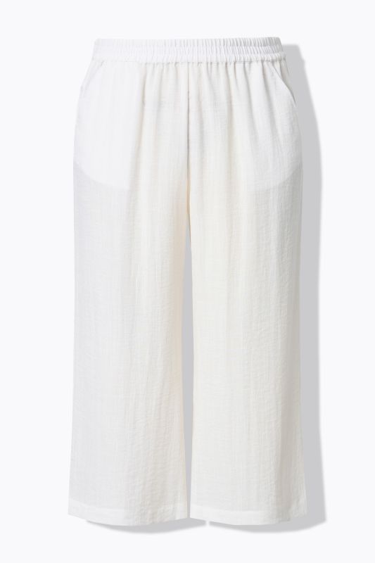 Wide Leg Elastic Waist Culotte