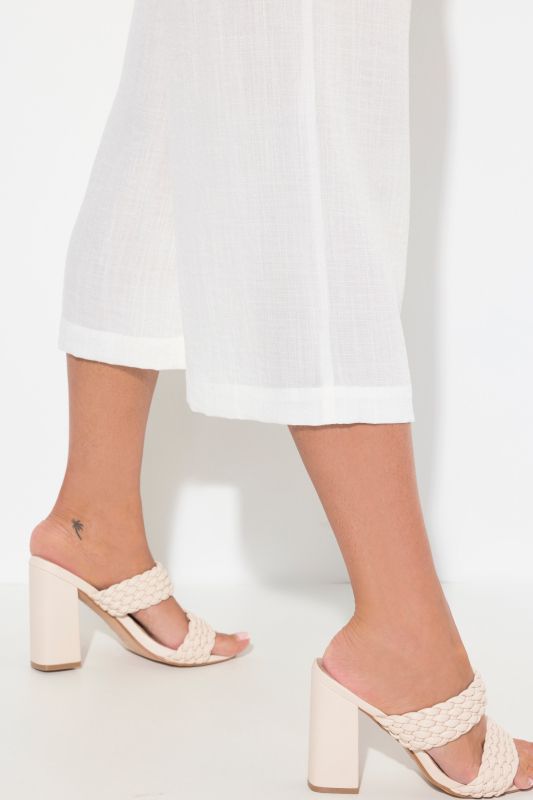 Wide Leg Elastic Waist Culotte