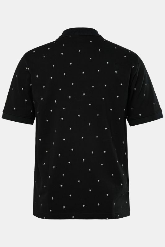 Polo shirt, short sleeve, piqué, minimalist print, up to 8 XL