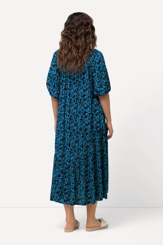 Paisley Short Sleeve Midi Dress