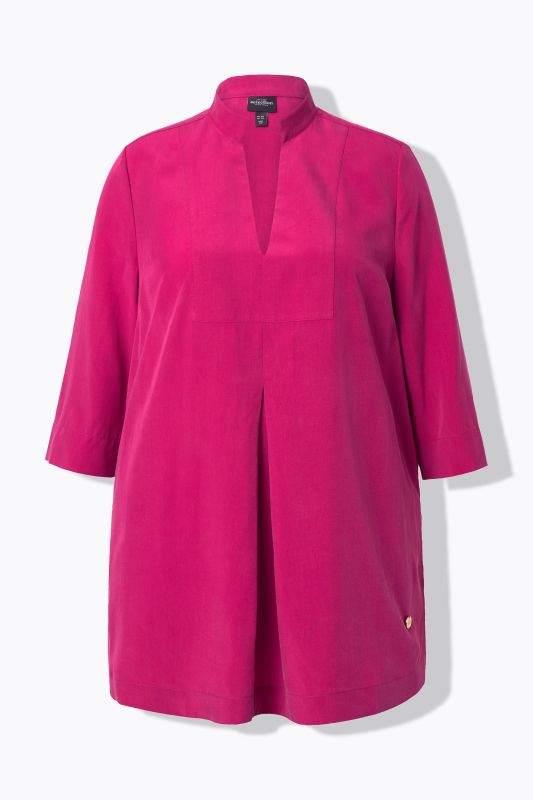 Longline 3/4 Sleeve Collared Blouse